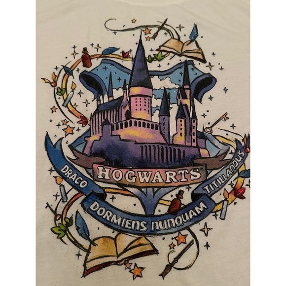 Other - Harry Potter Hogwarts T-Shirt Youth XL Graphic Tee Hogwarts Castle Spell Book
